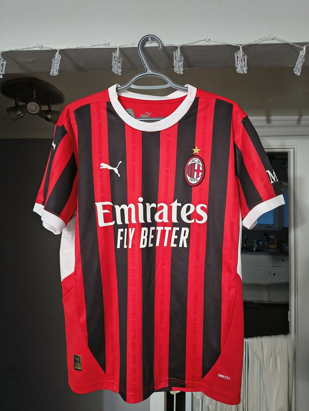 AC Milan Red & Black Striped Home Jersey - Puma